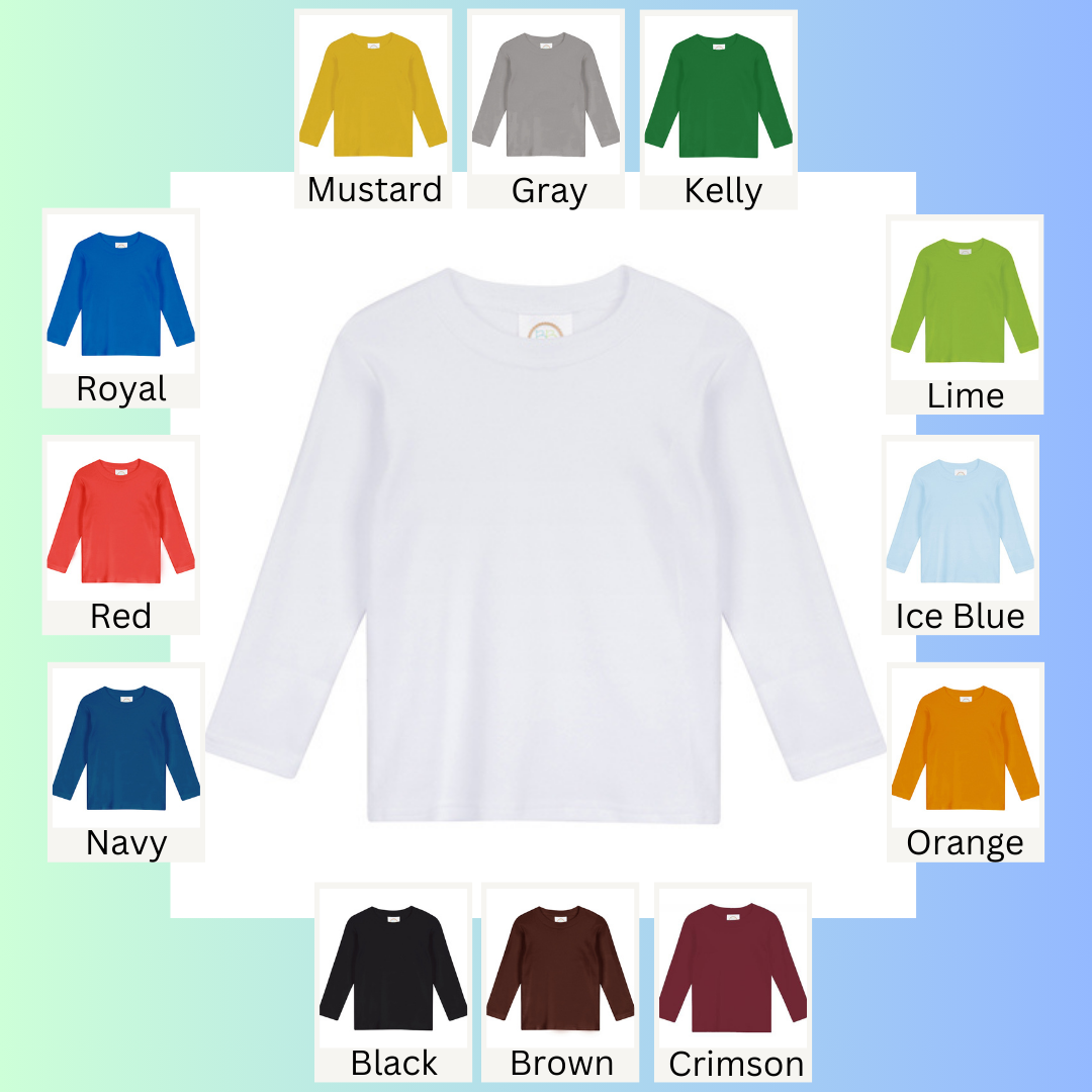 Big Kid Custom Order Long Sleeve Tee