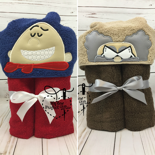 Underpants Friends Hooded Bath Towel