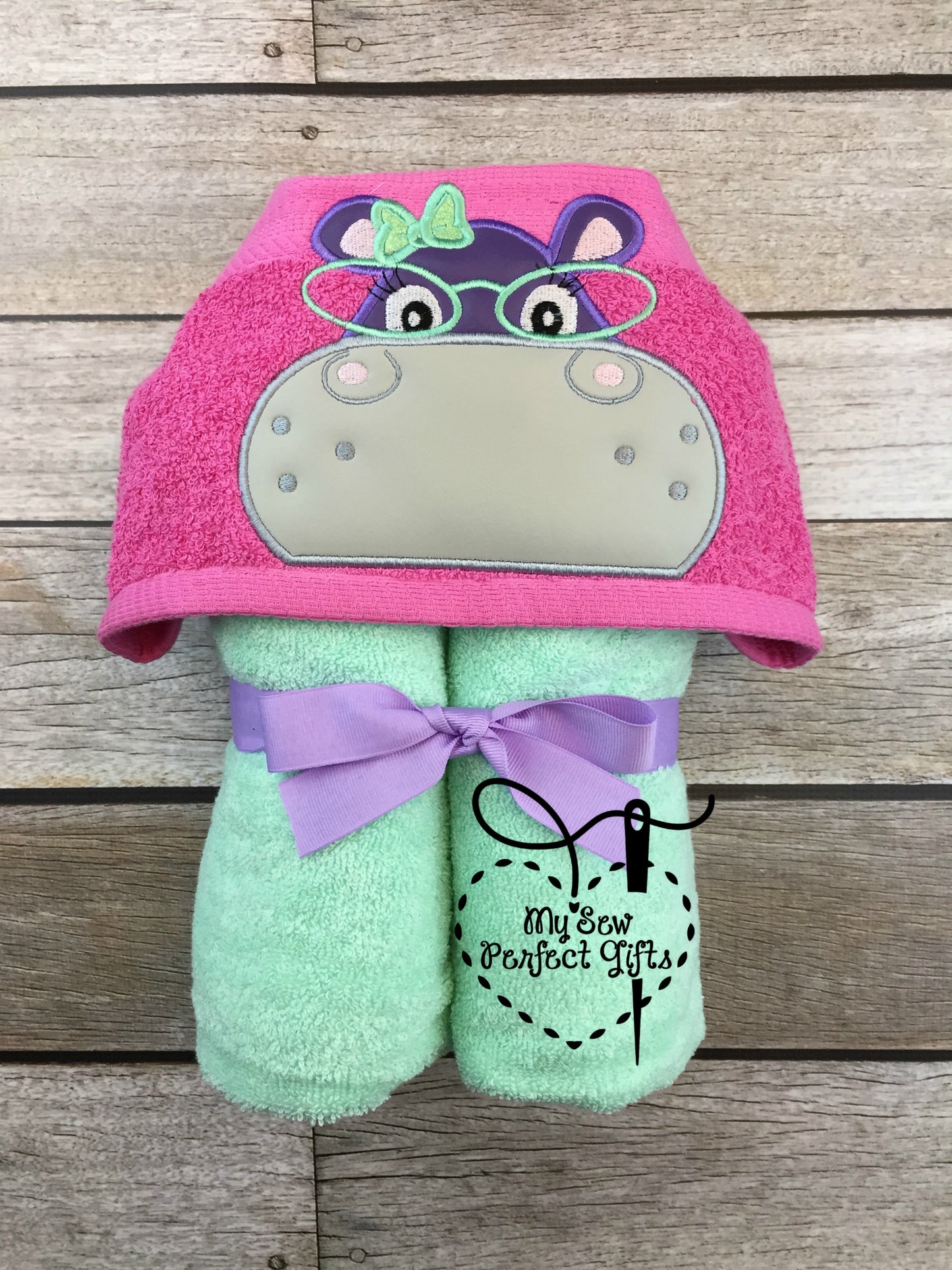 Hippo Hooded Bath Towel