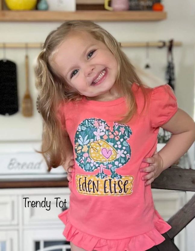 Toddler Size Thanksgiving Turkey Ruffle Short Sleeve Tee