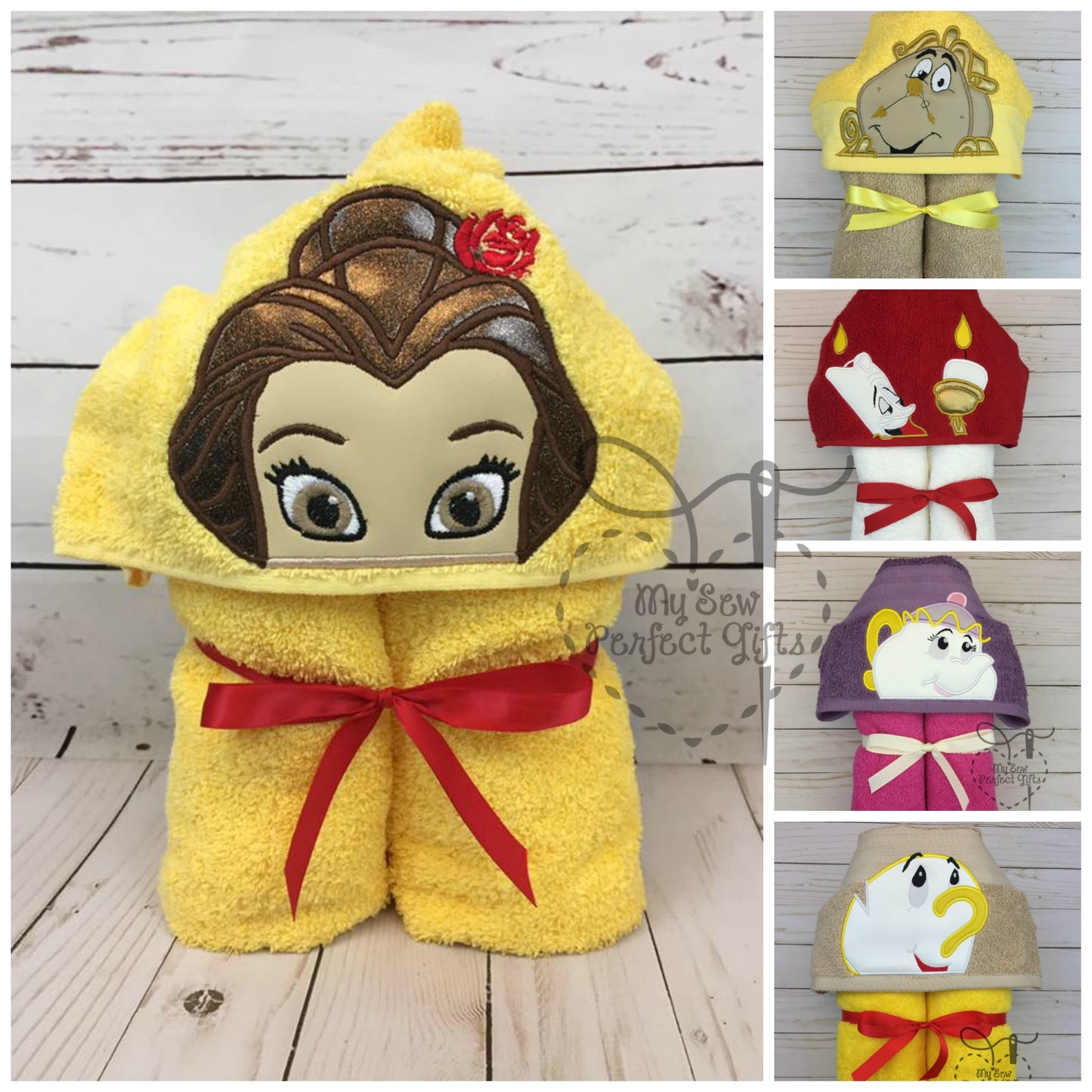 Beauty Princess and the Beast Hooded Bath Towel