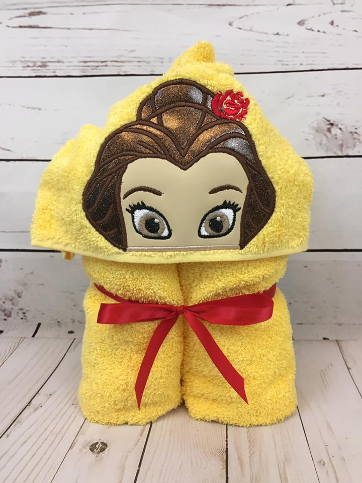 Beauty Princess and the Beast Hooded Bath Towel