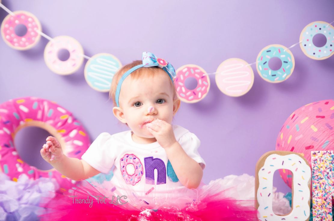 Donut One Birthday Ruffle Bodysuit