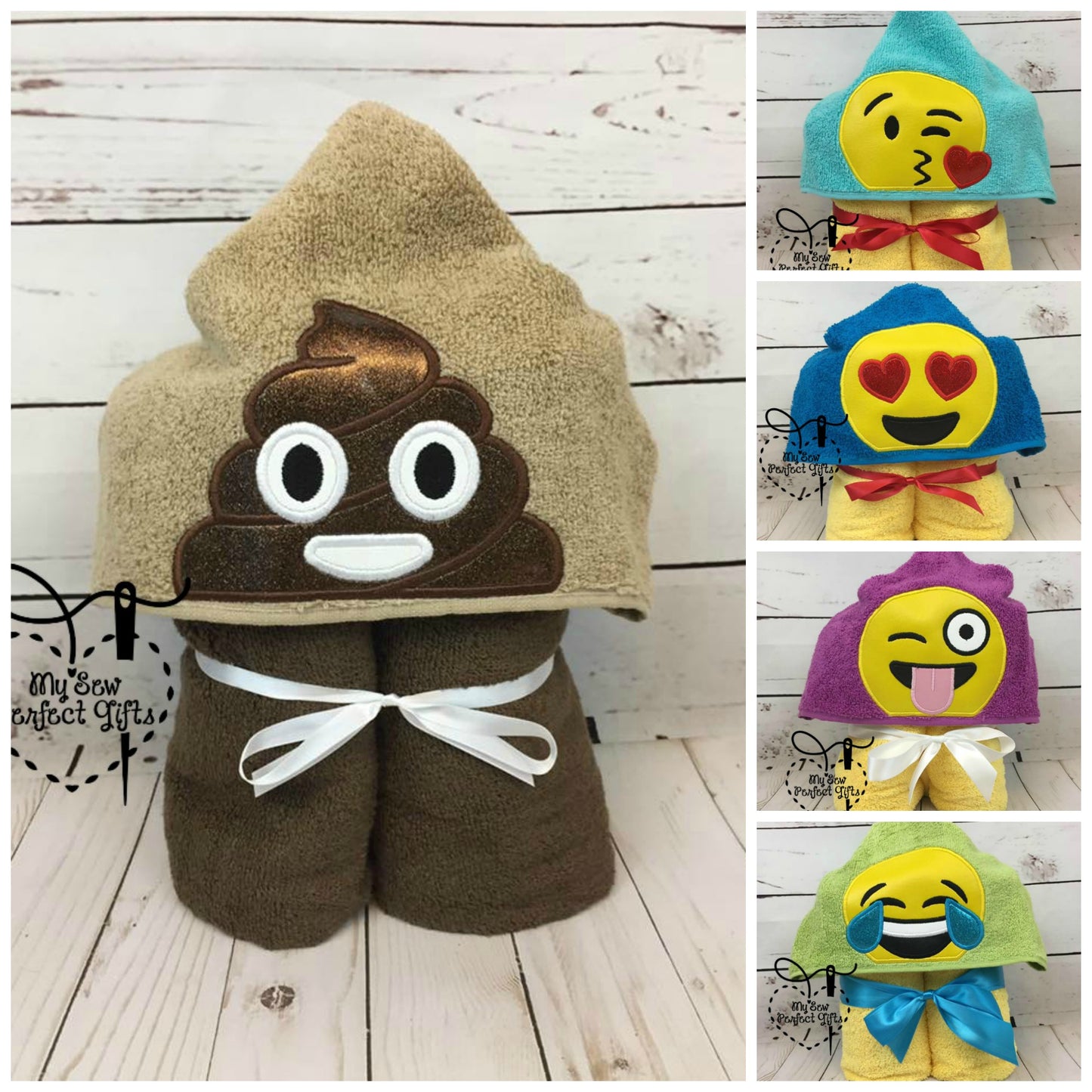 Emoji Hooded Bath Towel