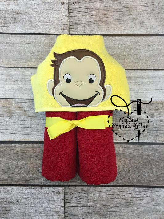 Curious Monkey Hooded Bath Towel