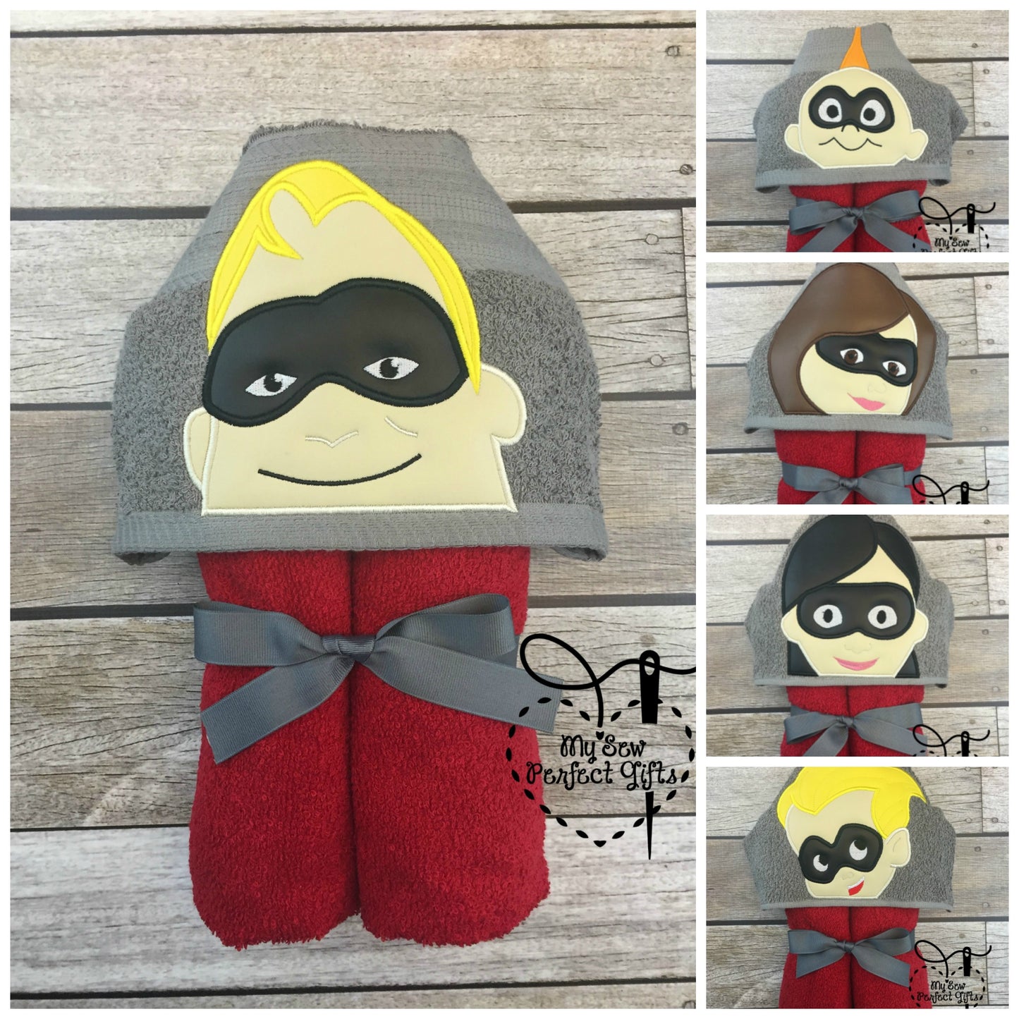 Super Family Hooded Bath Towel