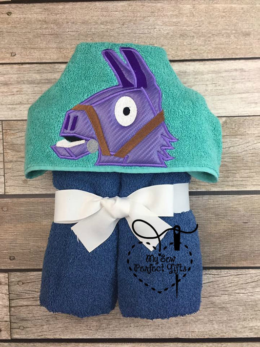 Llama Hooded Bath Towel