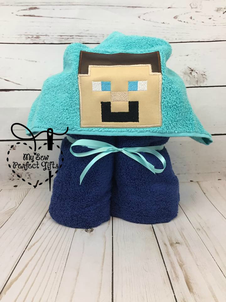 Mining Craft Hooded Bath Towel